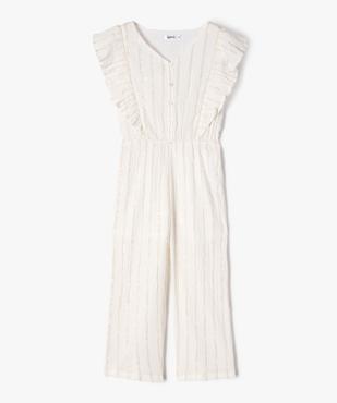 Combinaison pantalon à rayures pailletées fille vue1 - GEMO (ENFANT) - GEMO