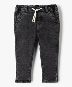 Jean bébé garçon avec taille élastique et ceinture corde vue1 - GEMO(BEBE DEBT) - GEMO