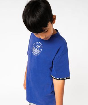Tee-shirt manches courtes à manches et dos fantaisie garçon vue1 - GEMO (JUNIOR) - GEMO