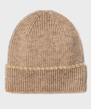 Bonnet en maille côtelée à revers pailleté femme vue1 - GEMO (ACCESS) - GEMO
