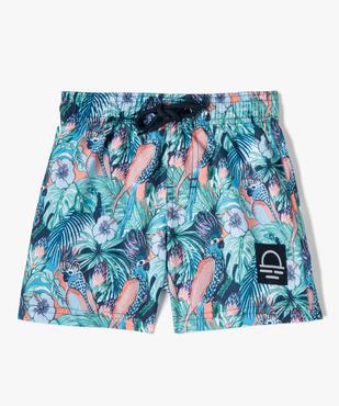 Short de bain garçon avec imprimé tropical vue1 - GEMO 4G GARCON - GEMO