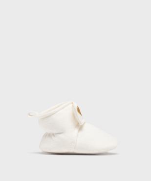 Chaussons de naissance montants en jersey à scratch bébé fille vue1 - LITTLE LOVE GEMO FOR GOOD - GEMO