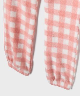 Pyjama en velours à carreaux fille vue3 - GEMO 4G FILLE - GEMO