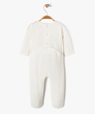 Pyjama dors-bien en coton fermeture pont-dos bébé vue3 - GEMO(BB COUCHE) - GEMO