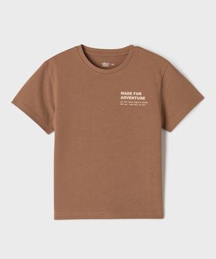 Tee-shirt manches courtes en jersey de coton imprimé garçon vue1 - GEMO 4G GARCON - GEMO