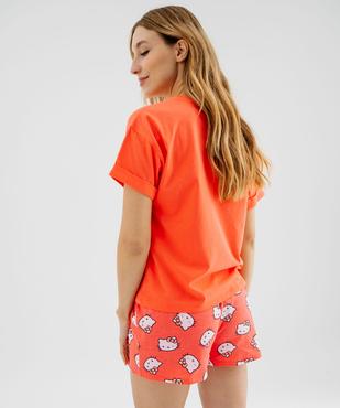 Pyjashort avec motif chaton femme - Hello Kitty vue5 - HELLO KITTY - GEMO