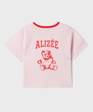 Tee-shirt col rond imprimé fille - LuluCastagnette vue3 - LULU CASTAGNETTE G4G D - GEMO