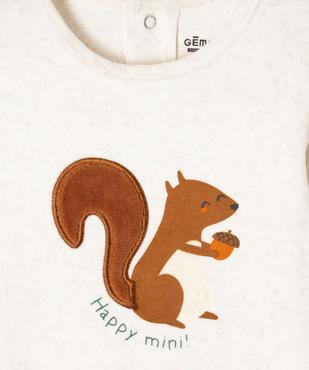 Pyjama 2 pièces en velours à motifs écureuil bébé garçon vue2 - GEMO 4G BEBE - GEMO