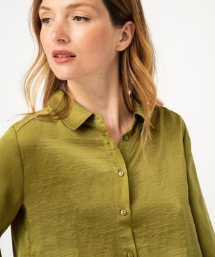 Chemise à manches longues en matière satinée femme vue2 - GEMO 4G FEMME - GEMO