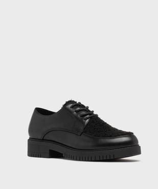 Derbies multimatière à semelle crantée femme vue2 - FOLLOW ME - GEMO