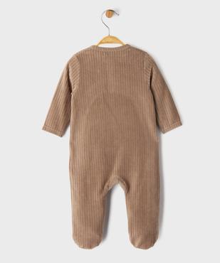Ensemble 2 pièces body croisé + pyjama dors-bien en velours bébé vue4 - GEMO 4G BEBE - GEMO