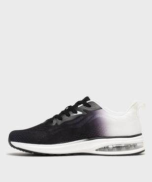 Baskets en toile bicolores avec semelle à bulle d’air homme - 5 Miles vue4 - 5 MILES - GEMO