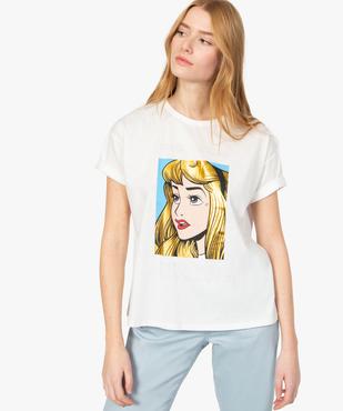 Tee-shirt femme à manches courtes avec message - Disney vue1 - DISNEY DTR - GEMO
