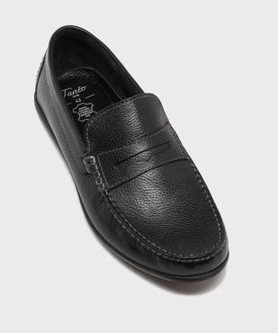 Mocassins dessus cuir grainé homme -Tanéo vue5 - TANEO GEMO FOR GOOD - GEMO