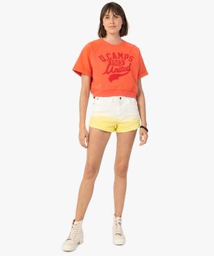 Sweat femme court à manches courtes – Camps United vue5 - CAMPS UNITED - GEMO