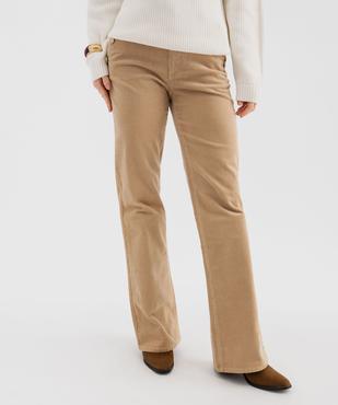 Pantalon flare en velours fines côtes à pont femme - LuluCastagnette vue2 - LULUCASTAGNETTE - GEMO