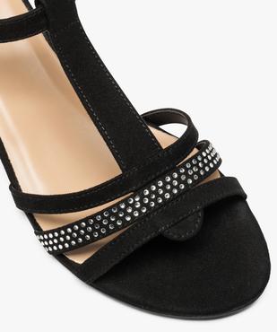 Sandales femme à talon avec brides et strass vue6 - GEMO(URBAIN) - GEMO