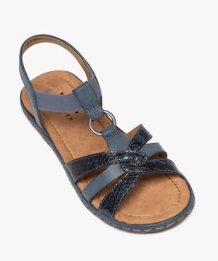 Sandales à brides avec anneau métallique femme - Softrelax vue5 - SOFTRELAX - GEMO