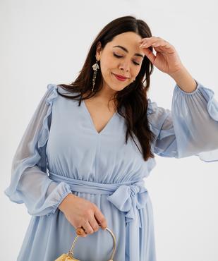 Robe courte en voile volanté femme grande taille vue3 - GEMO (G TAILLE) - GEMO