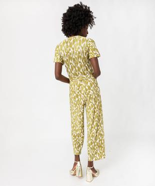 Combinaison pantalon en maille froissée et fluide femme vue4 - GEMO(FEMME PAP) - GEMO