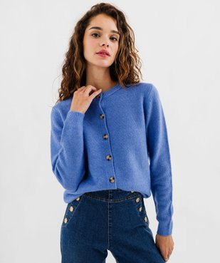 Gilet à col rond en maille fine femme vue1 - GEMO(FEMME PAP) - GEMO