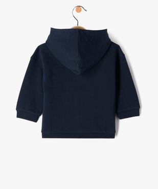 Sweat zippé à capuche bébé garçon vue4 - GEMO 4G BEBE - GEMO