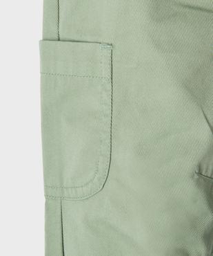 Pantalon cargo en toile de coton bébé fille vue6 - GEMO 4G BEBE - GEMO