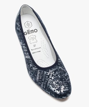 Escarpins femme confort à talon et dessus suédine imprimée vue5 - GEMO (CONFORT) - GEMO