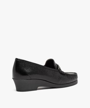 Mocassin confort avec dessus en cuir et bijou métallique femme vue4 - GEMO (CONFORT) - GEMO
