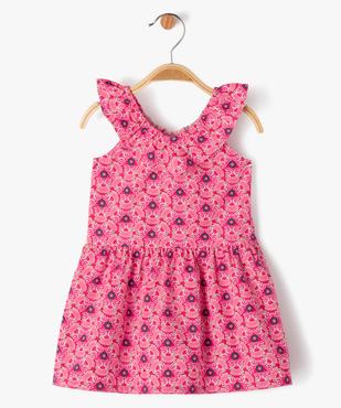Robe fleurie avec volant sur le col bébé fille vue1 - GEMO(BEBE DEBT) - GEMO