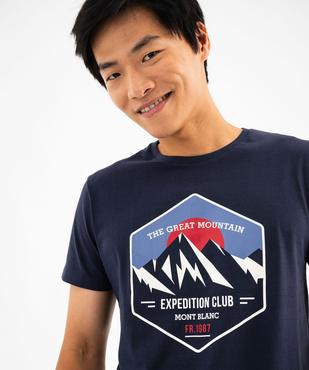 Tee-shirt manches courtes avec motif montagne homme vue2 - GEMO (HOMME) - GEMO