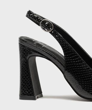 Escarpins sling-back à bout pointu et talon haut femme - Follow Me vue6 - FOLLOW ME - GEMO