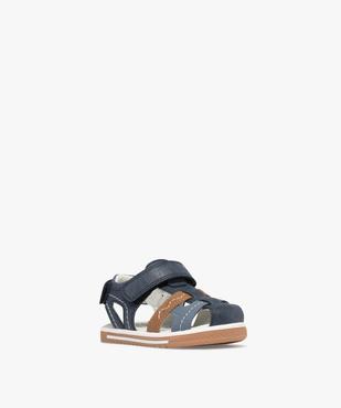 Sandales à brides scratch et bout semi-fermé bébé garçon vue2 - BUGGY GEMO FOR GOOD - GEMO