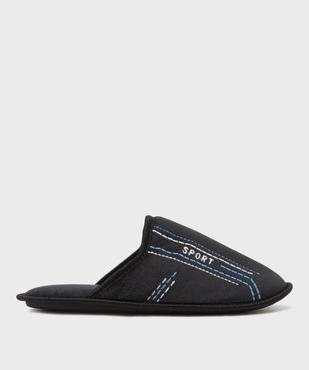Chaussons mules en velours inscription sport homme vue1 - GEMO(HOMWR HOM) - GEMO