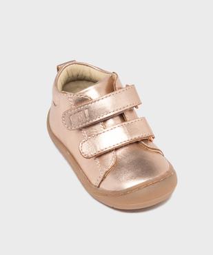 Chaussures premiers pas en cuir à scratch bébé fille NA vue5 - NA! GEMO FOR GOOD - GEMO