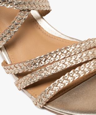 Sandales en cuir femme à brides tressées femme - Tanéo vue6 - TANEO - GEMO