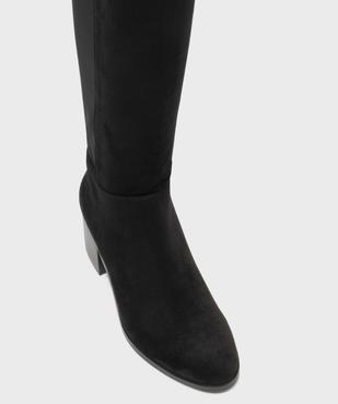 Bottes à talon en suédine avec tige élastiquée femme - Valentina Baldano vue5 - VALENTINA BALDA - GEMO