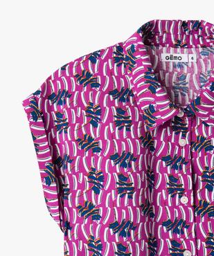Chemise sans manches loose en viscose imprimée fille vue4 - GEMO 4G FILLE - GEMO