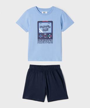 Pyjashort 2 pièces en jersey de coton imprimé garçon  vue1 - GEMO 4G GARCON - GEMO