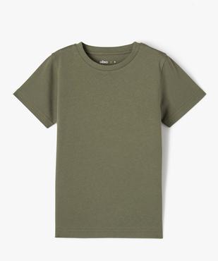 Tee-shirt à manches courtes en coton uni garçon vue1 - GEMO (ENFANT) - GEMO