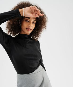 Tee-shirt manches longues en maille scintillante femme vue2 - GEMO(FEMME PAP) - GEMO