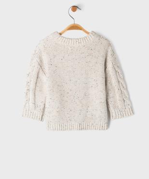 Pull en maille chinée bébé garçon vue3 - GEMO(BEBE DEBT) - GEMO