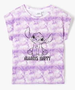 Tee-shirt fille loose tie-and-dye imprimé Stitch - Lilo & Stitch Disney vue2 - LILO & STITCH - GEMO