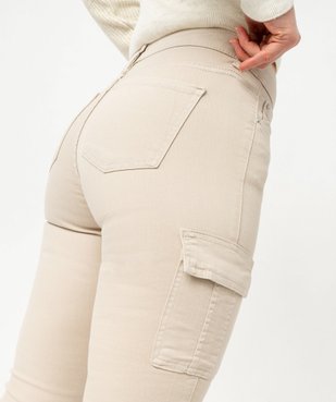 Pantalon coupe cargo femme en toile extensible vue2 - GEMO(FEMME PAP) - GEMO