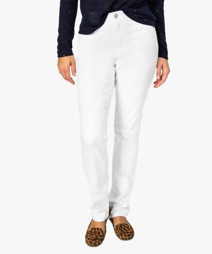 Pantalon femme regular taille haute en stretch vue1 - GEMO(FEMME PAP) - GEMO