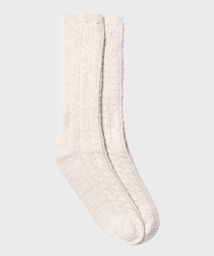 Chaussettes en maille torsadée femme vue1 - GEMO(HOMWR FEM) - GEMO