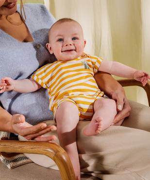 Combishort en jersey de coton flammé bébé garçon (lot de 2) vue5 - GEMO 4G BEBE - GEMO