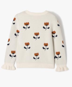 Pull douillet à motifs fleuris fille - LuluCastagnette vue4 - LULUCASTAGNETTE - GEMO