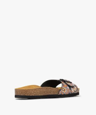 Mules femme à talon plat avec bride ajustable à motifs vue4 - GEMO 4G FEMME - GEMO