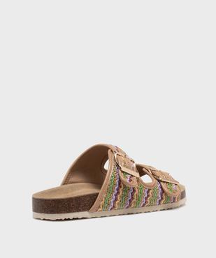 Sandales 2 brides effet raphia femme - Valentina Baldano vue4 - VALENTINA BALDA - GEMO